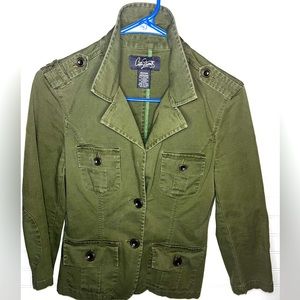 🌟City Streets Army Green  3/4 Sleeve Utility Jacket! Size Medium!